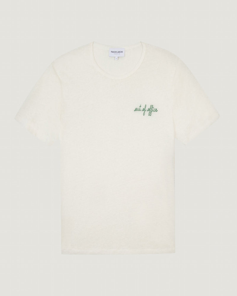 "out of office" linen villiers t-shirt#color_off-white