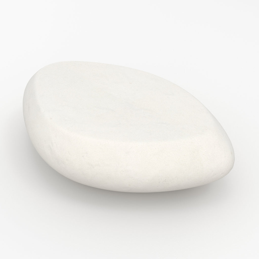 Maui - White Oval Coffee Table in Concrete Effect Clay Fiber