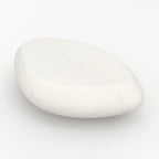 Maui - White Oval Coffee Table in Concrete Effect Clay Fiber