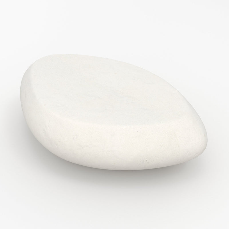 Table basse Maui blanche en fibre d'argile effet béton