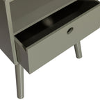 Ozzy - Bedside Table with 1 Drawer, 1 Cubby - Wood - Khaki Green