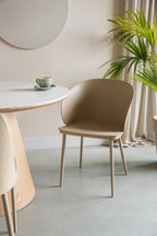 Gigi All - Dining Chair - Polypropylene Plastic - Beige/White