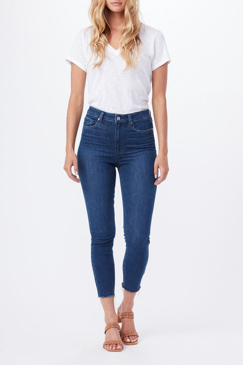 Margot Crop W Raw Hem - Alpina Distressed