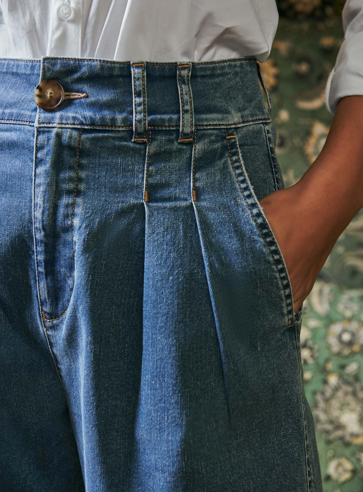 Petite Mendigote - Pantalón Pablo con Pinzas - Azul