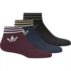 Pack 3 Paires De Chaussettes Adidas Originals Trefoil Ankle - Bleu