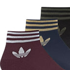 Pack 3 Paires De Chaussettes Adidas Originals Trefoil Ankle - Bleu