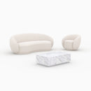 Ensemble Izaé canapé, fauteuil et table basse 4 personnes