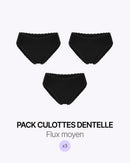 Pack de trío de braguitas de encaje
