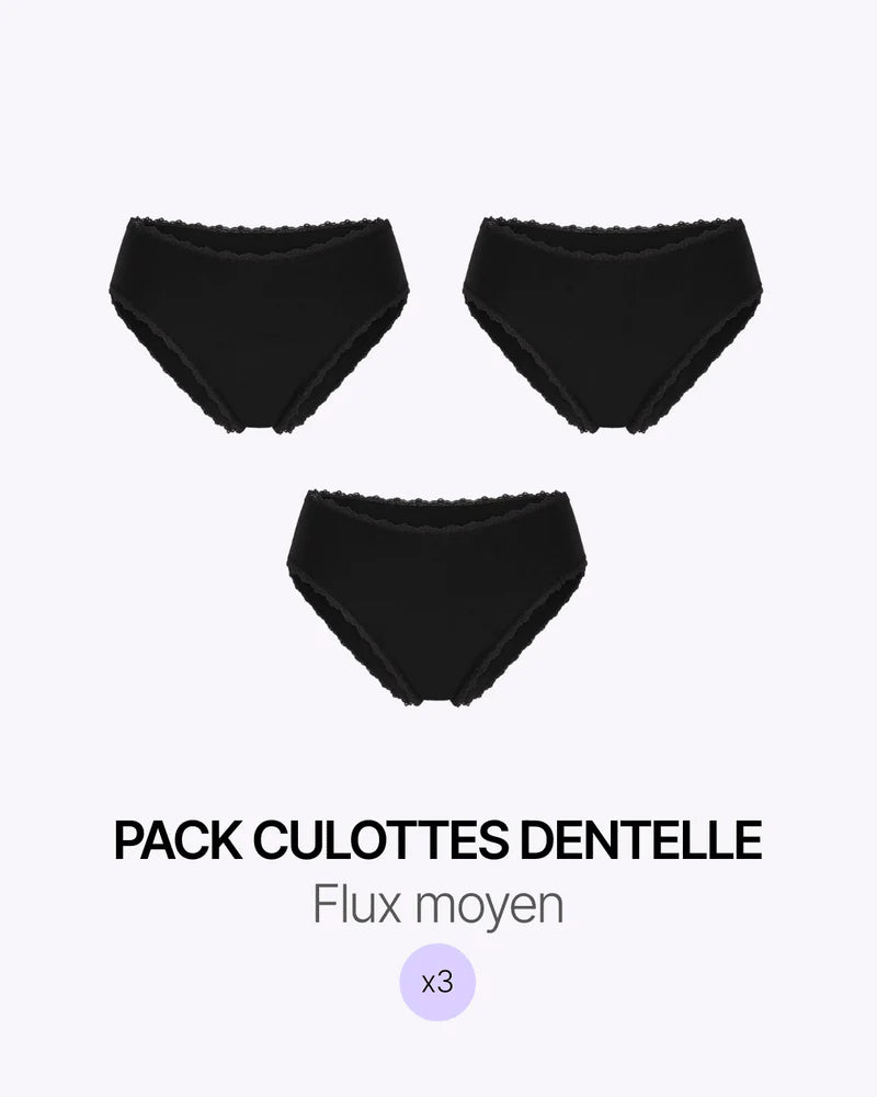 Pack de trío de braguitas de encaje