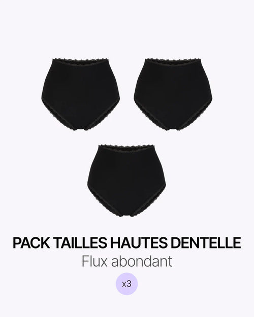 Pack Trio Taille Haute Dentelle