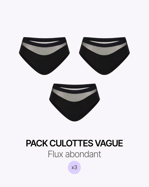 Pack Trio Culotte Vague Noire