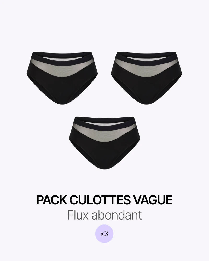 Pack Trio Culotte Vague Noire