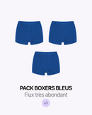 Pack trío de bóxers de malla azul