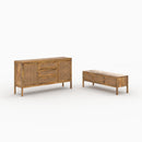 Ensemble Tiki buffet et meuble TV en bois