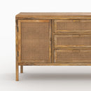 Ensemble Tiki buffet et meuble TV en bois