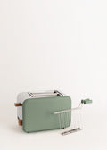 Toast Retro Pack - Small Wide-Slot Toaster + 2 Sandwich Racks - Sage Green