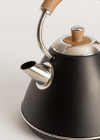 Pack - Large Retro Toast Toaster + Large Retro Kettle 1.7L - Black