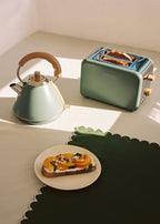 Pack - Tostadora Pequeña Toast Retro + Hervidor Pequeño Kettle Retro 1L - Verde Salvia