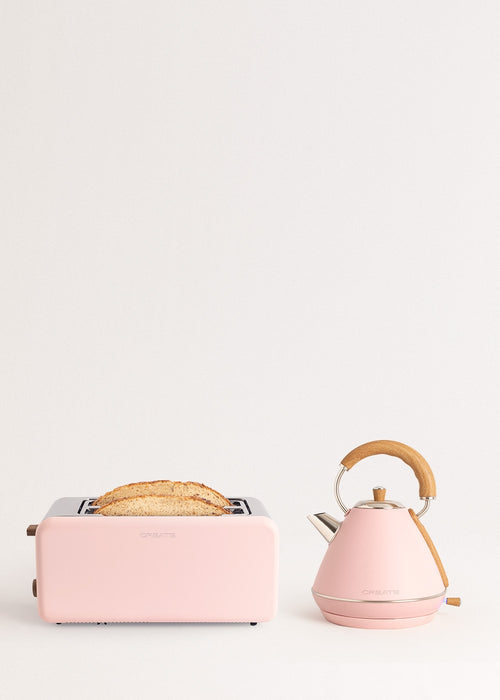 Pack - Grand Grille-Pain Toast Retro + Grande Bouilloire Kettle Retro 1,7L - Rose Pastel