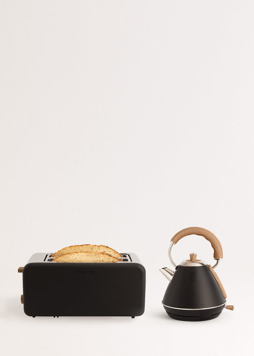 Pack - Grand Grille-Pain Toast Retro + Petite Bouilloire Kettle Retro 1L - Noir