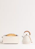 Pack - Tostadora Grande Toast Retro + Hervidor de Agua Grande Kettle Retro 1,7L - Blanco Roto