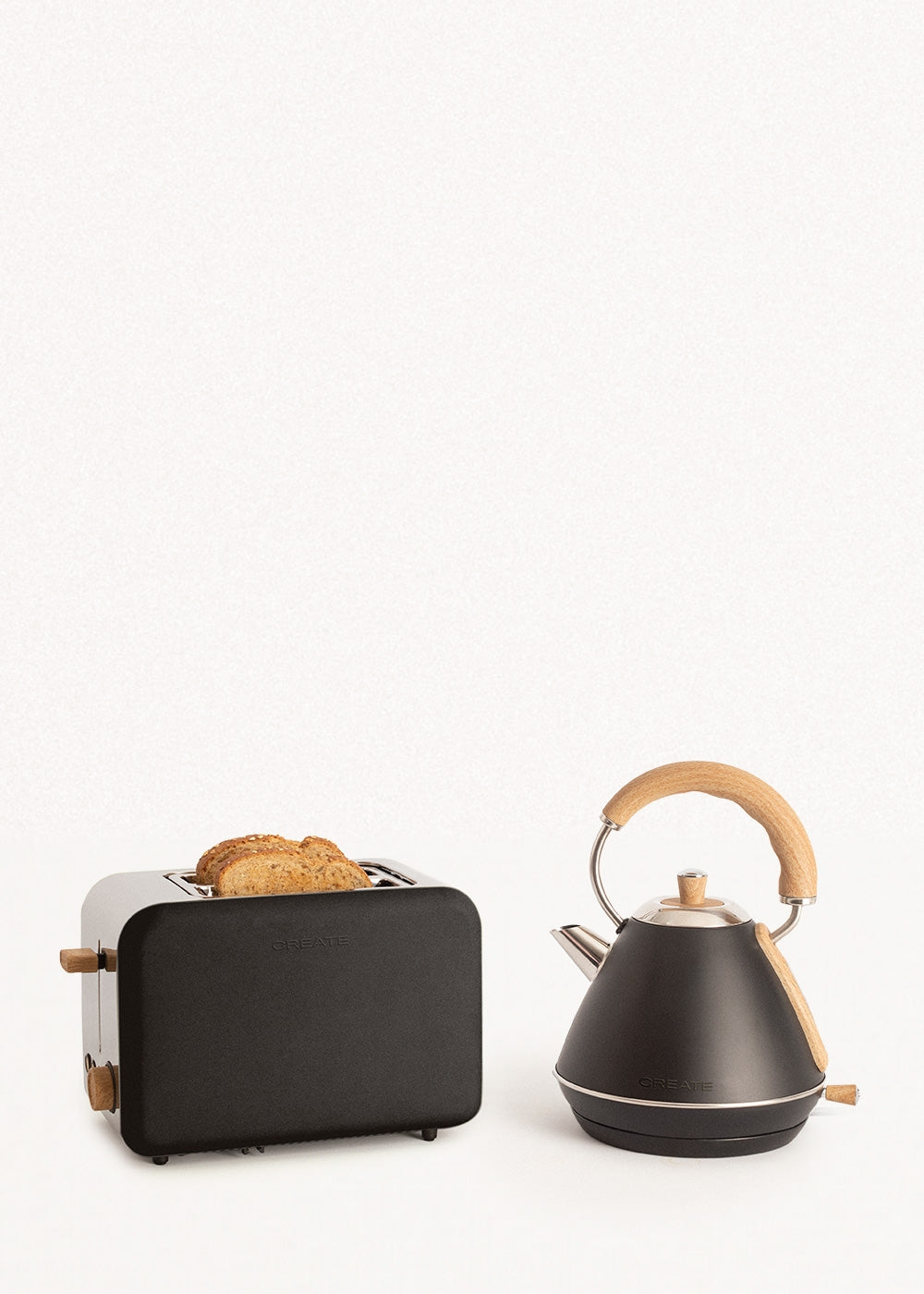 Pack - Small Retro Toaster + Small Retro Kettle 1L - Black