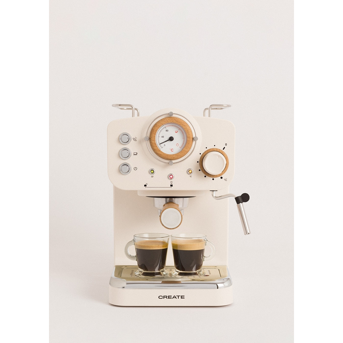 Pack Toast Retro Grille-pain + Thera Retro Cafetière Express Finition Mate - Blanc Cassé