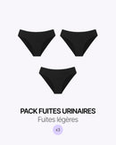 Pack Trio Bragas Negras Fuga Urinaria
