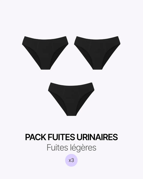 Pack Trio Culotte Noire Fuite Urinaire