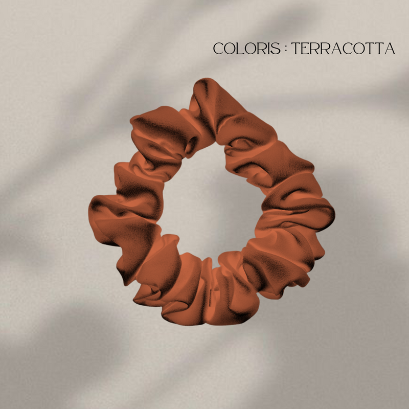 Chouchou En Soie Classique - Terracotta