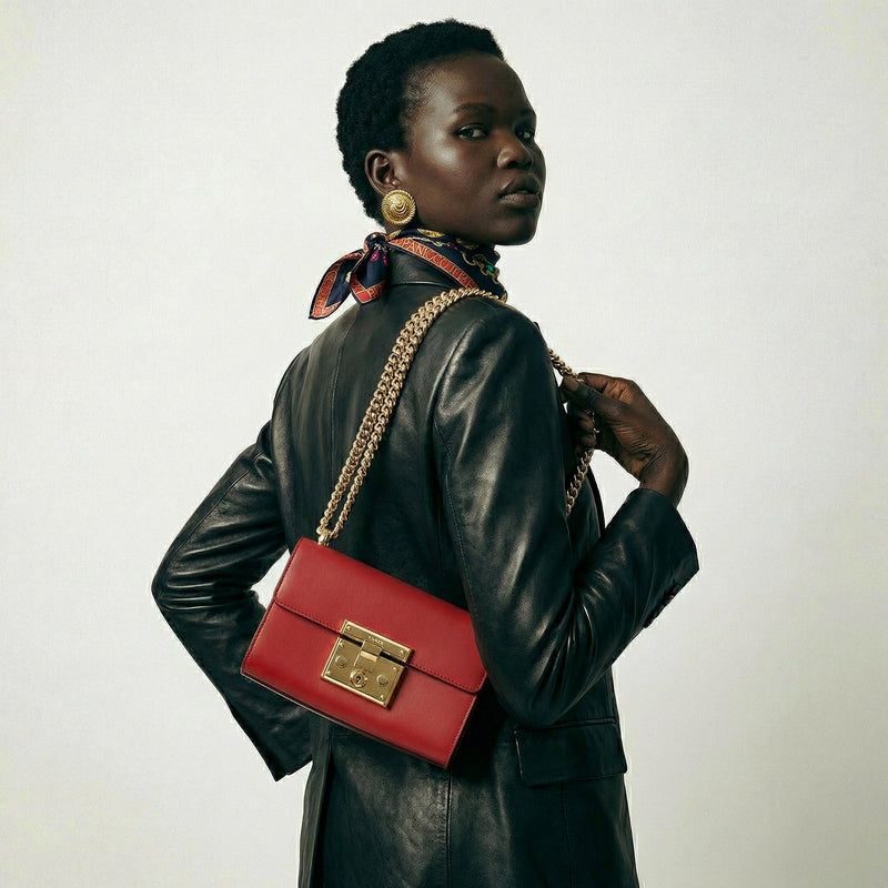 Gucci Padlock Bag Red Leather
