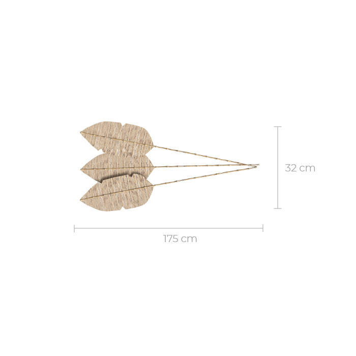 Palmes Major en bambou naturel (lot de 3)