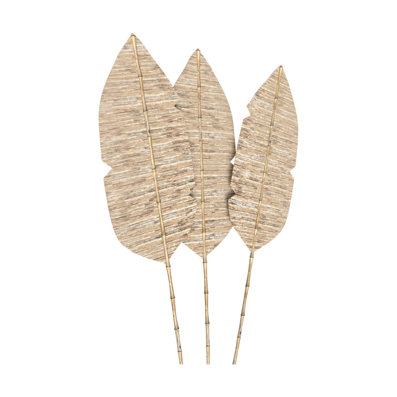 Palmes Major en bambou naturel (lot de 3)