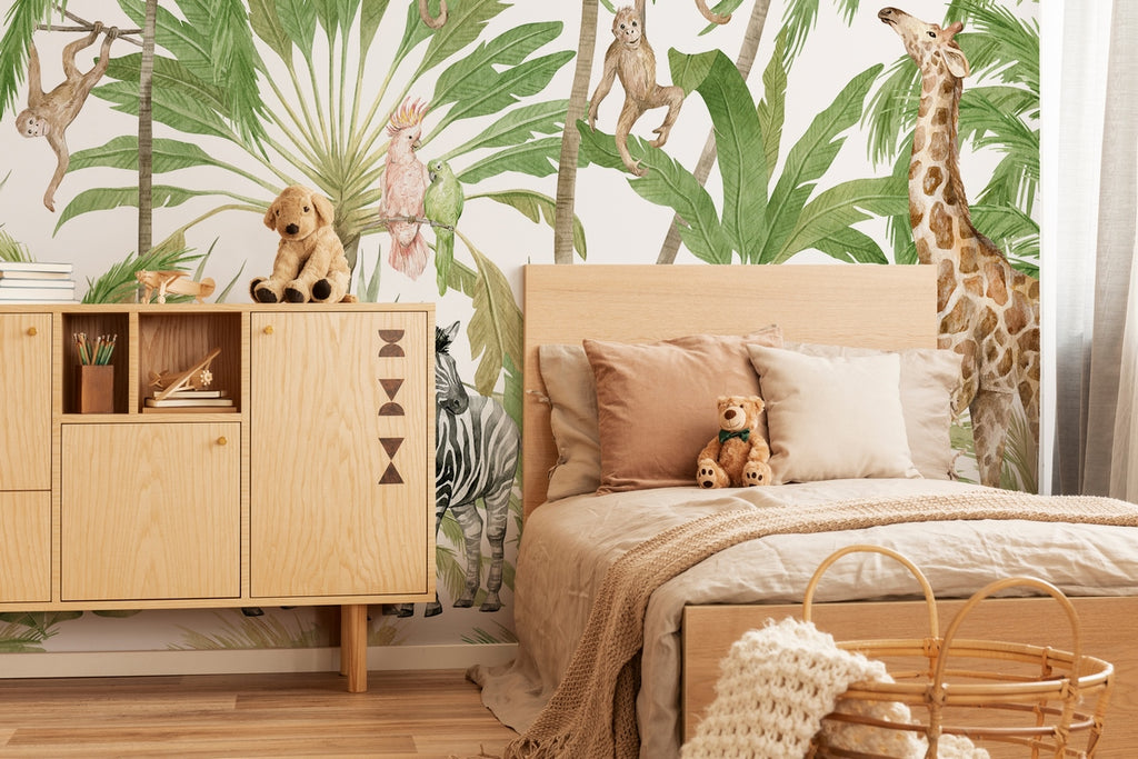 Palm Tree Jungle Mural - Palm Green