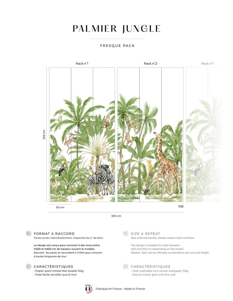 Fresco Palm tree Jungle - Palm Green