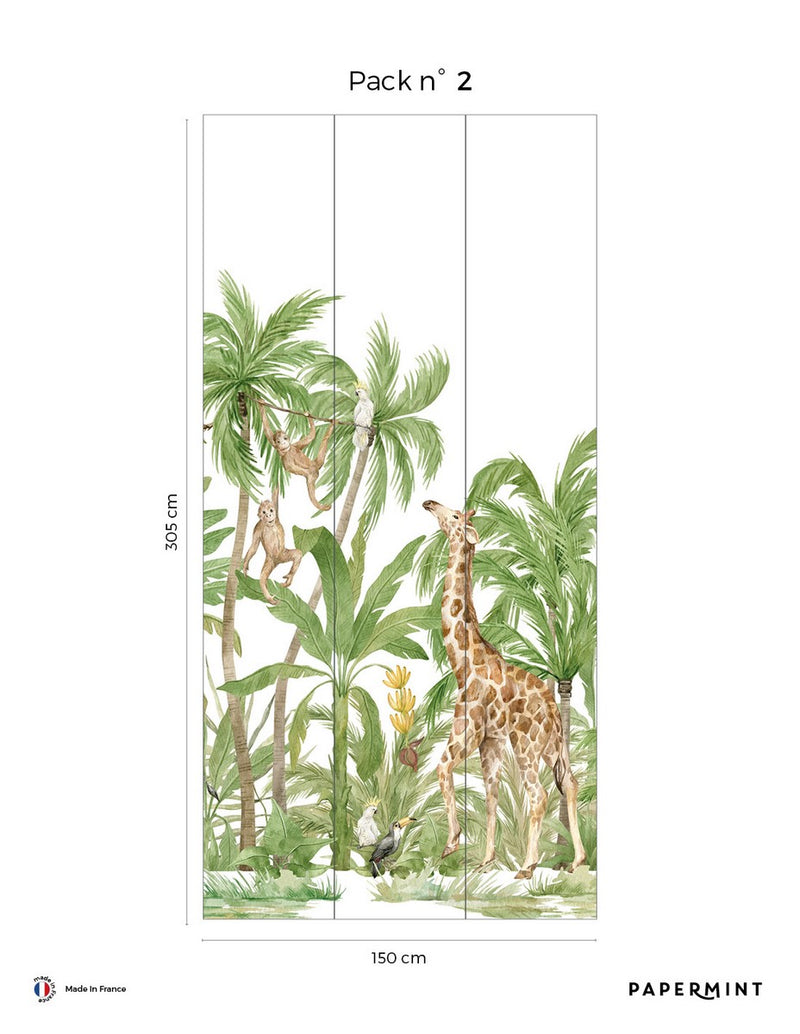 Fresque Palmier Jungle - Palm Green