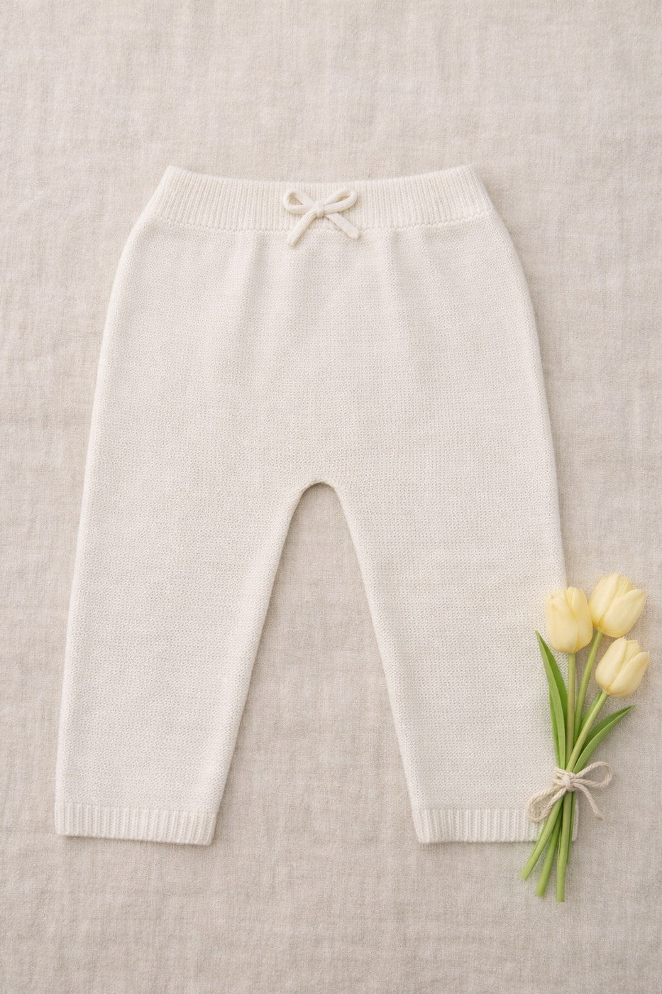 Pantalon Léandre Tricot Écru - Bébé