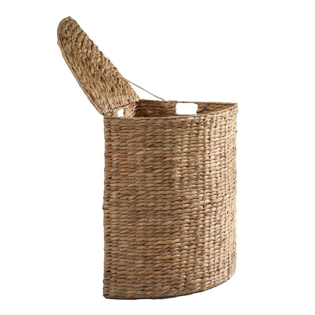 Panier À Linge D'Angle En Jacinthe D'Eau - Bois Clair
