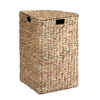 Panier À Linge D'Angle En Jacinthe D'Eau - Bois Clair