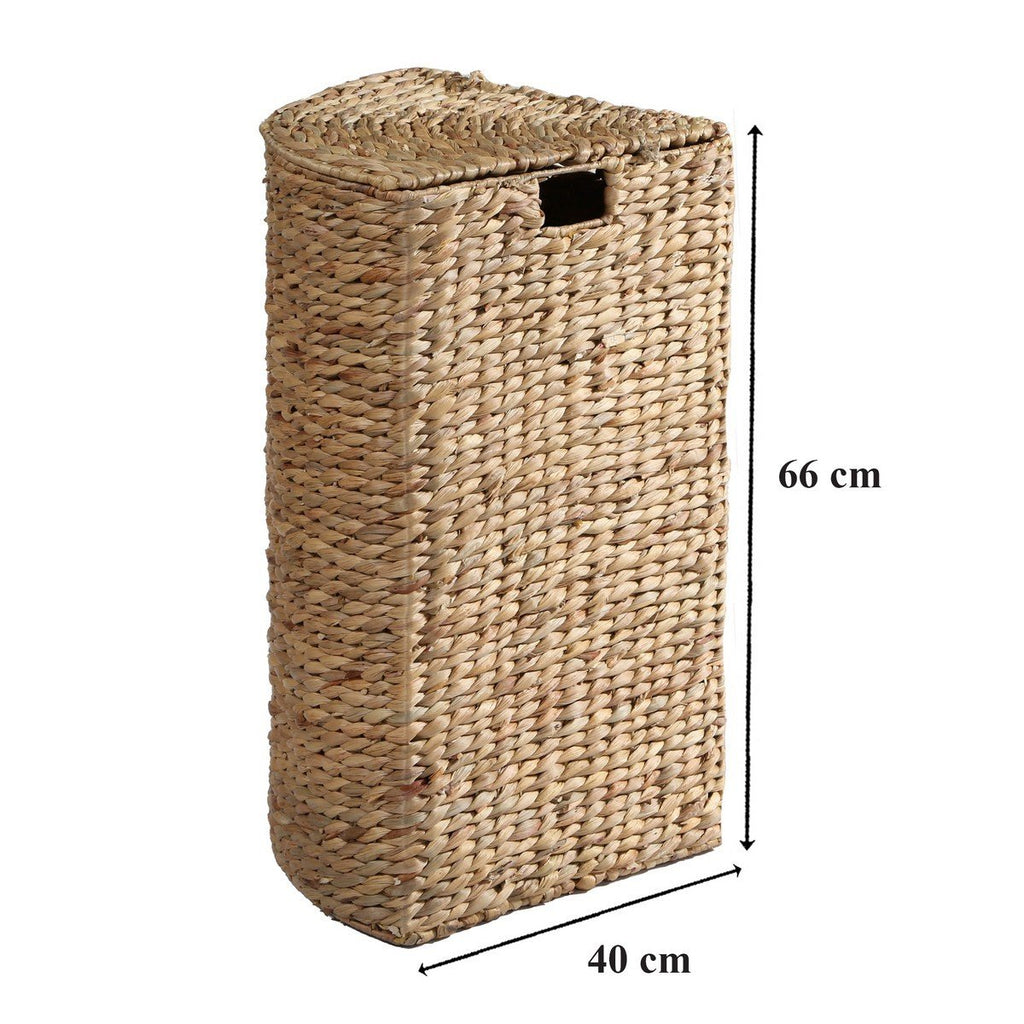 Panier À Linge D'Angle En Jacinthe D'Eau - Bois Clair