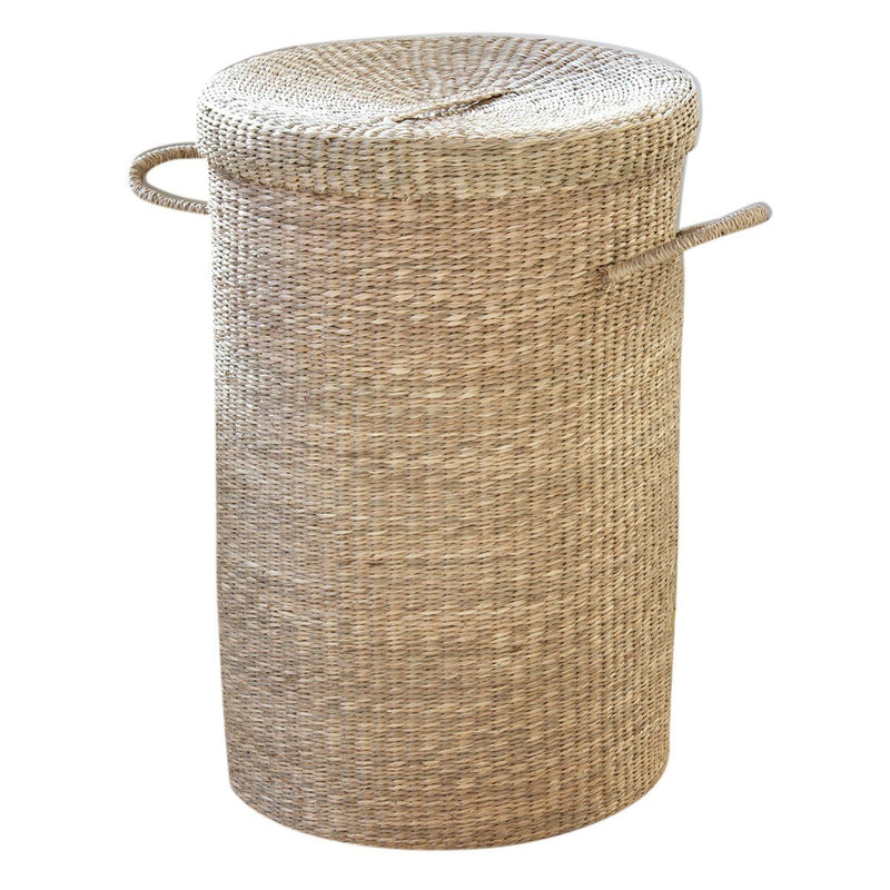 Panier À Linge En Jonc De Mer Naturel - Beige