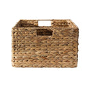 Panier En Jacinthe D'Eau Armature Métal - Hauteur 20cm - Beige