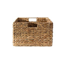 Panier En Jacinthe D'Eau Armature Métal - Hauteur 13cm - Beige