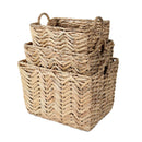 Panier Haut En Jacinthe D'Eau Grand Modèle - Beige