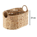 Cesta mediana de jacintos de agua con asas - Beige