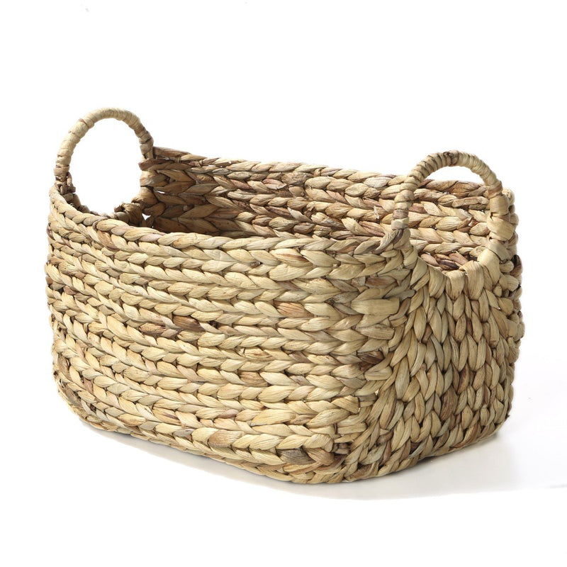 Cesta jacinto de agua con asas - Beige