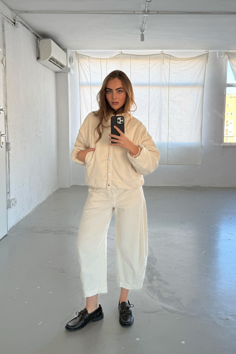 Pantalon Ballon En Velours Côtelé Brut