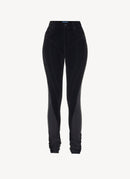 Mugler - Pantalon À Bi-Matière Fendu - Black - Femme