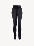 Mugler - Pantalon À Bi-Matière Fendu - Black - Femme