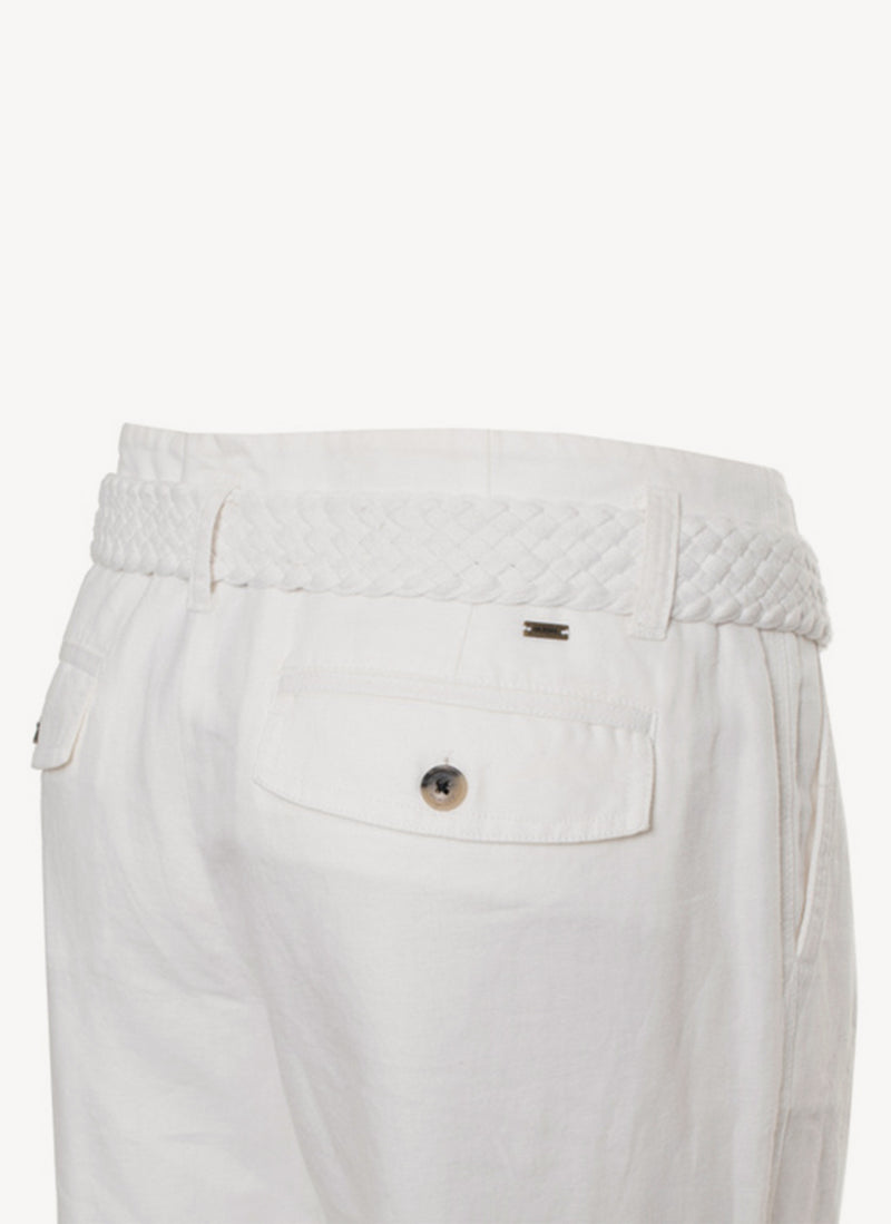 Tommy Hilfiger - Pantalon Avec Ceinture - Bianco - Femme